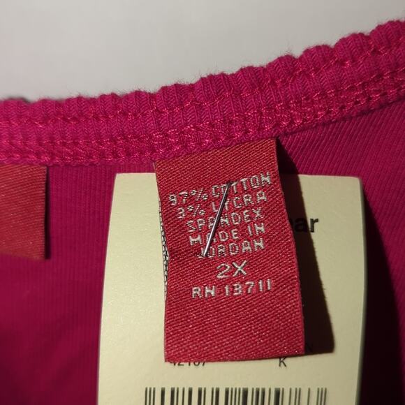 New Valerie Stevens Red Tank Top – Size 2X 0101 - Picture 5 of 7